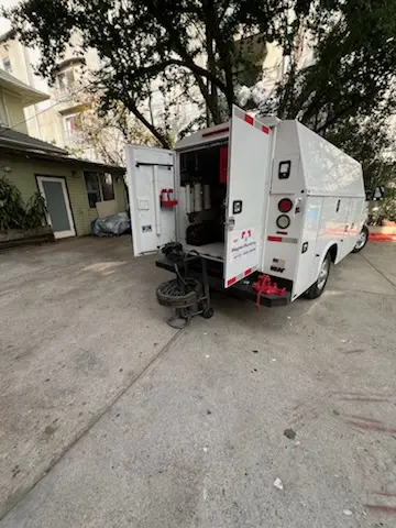 Magnet Plumbing service vehicle on-site for Sewer Line Repair in Ingleside Shore